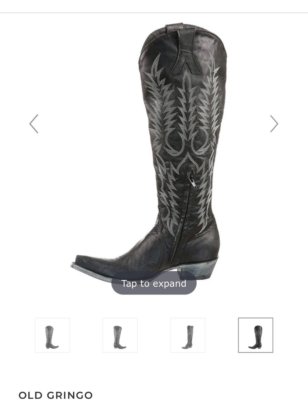 Old Gringo Black Embroidered Leather Western Boot